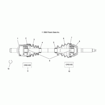 DRIVE SHAFT, FRONT - A06MH50AQ/AX/AY/AZ/AL/AT (4999200299920029B07)