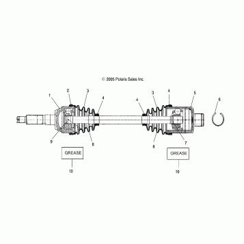 SHAFT, DRIVE, REAR - A07MH76AL/AQ/AX/AY/AZ/A2/MN76AF/AT/AY (4999200299920029B08)