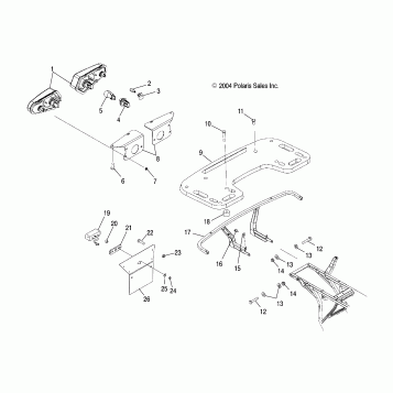 RACK, REAR and TAILLIGHTS - A05CA32EA (4999200489920048A06)