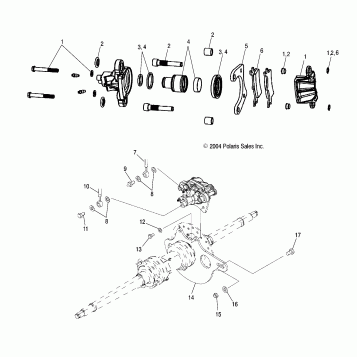 CALIPER MOUNTING, REAR - A05CA32EA (4999200489920048B05)