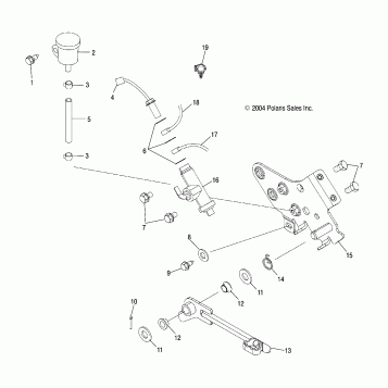 MASTER CYLINDER, REAR and FOOT PEDAL - A05CA32EA (4999200489920048B06)