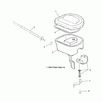 THROTTLE CONTROL/CABLE - A05CA32EA (4999200489920048B08)