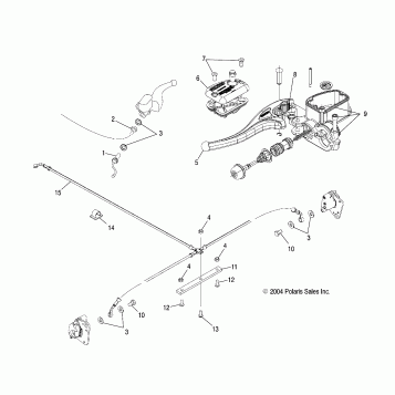 CONTROLS/MASTER CYLINDER, LH and BRAKE LINE - A05CA32EA (4999200489920048B09)