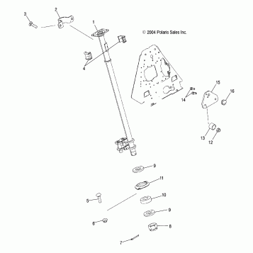 STEERING POST - A05CA32EA (4999200489920048B10)