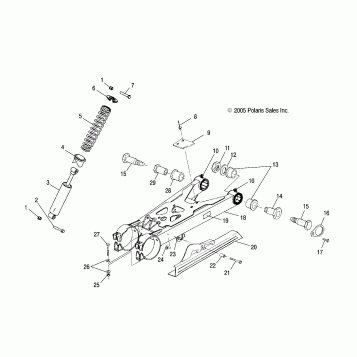 SWING ARM/SHOCK MOUNTING - A06BA25CA (4999201499920149B07)