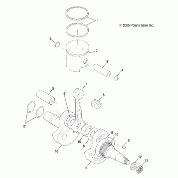 CRANKSHAFT and PISTON - A04BA25CA/CB (4999201499920149C06)