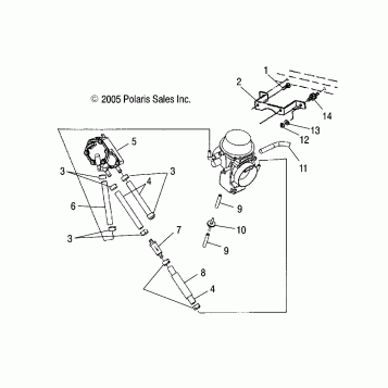 CARBURETOR MOUNTING/FUEL PUMP/LINES - A06BG50AA/FA (4999201549920154A10)