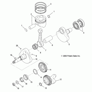 ENGINE, CRANKSHAFT and PISTON - A07BG50AA/FA (4999201549920154C13)