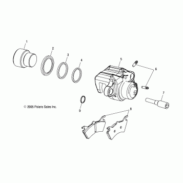 REAR BRAKE CALIPER - A03CL50AA (4999201649920164B10)