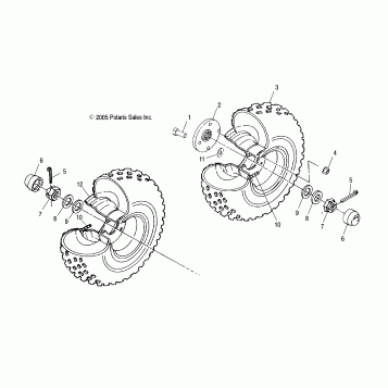 WHEELS, REAR and MIDDLE - A08CL50AA (4999201649920164B14)