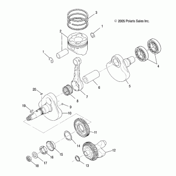 CRANKSHAFT and PISTON - A06BG50AA/FA (4999201649920164D06)
