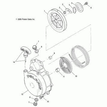 ENGINE, RECOIL STARTER - A07CL50AA (4999201649920164D10)