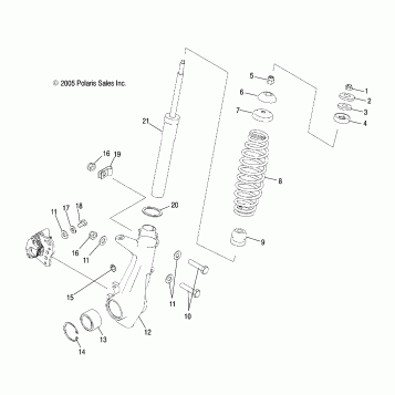 STRUT, FRONT - A06MH50AQ/AX/AY/AZ/AL/AT (4999201699920169B06)