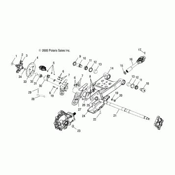 SWING ARM, REAR/GEARCASE MOUNTING - A06CD32AA/AB/AC (4999201699920169C09)