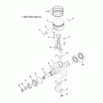 CRANKSHAFT and PISTON - A03CB32AA/FC (4999201699920169D02)