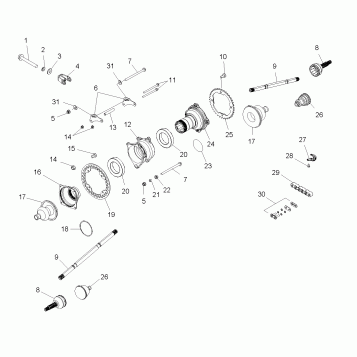 GEARCASE, REAR - A07GP52AA/AB (4999201899920189B07)