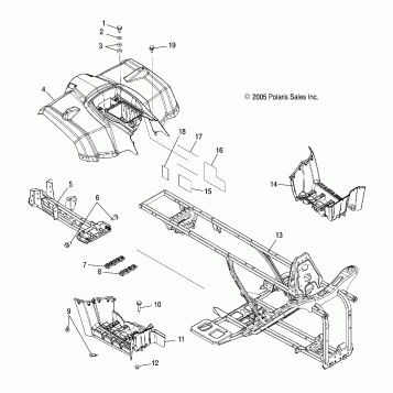 CAB, REAR, FRAME, and FOOTWELLS - A06LB27AA/LD27AA/AB/AC/AD (4999202079920207A03)