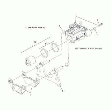 BRAKE CALIPER INTERNALS - A06LB27AA/LD27AA/AB/AC/AD (4999202079920207B02)