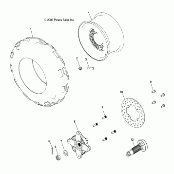 WHEEL, FRONT and HUB, FRONT - A06LB27AA/LD27AA/AB/AC/AD (4999202079920207B11)