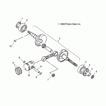 CRANKSHAFT - A02EA05CA (4999202399920239A04)