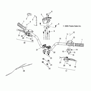 HANDLEBAR - A05KA09CA/CB (4999202399920239B13)
