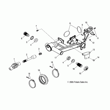 CHASSIS, REAR SWING ARM - A10PB20EB (4999202509920250B06)
