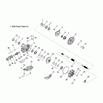 AXLE, REAR WHEEL - A05PB20EA/EB/EC/ED (4999202509920250C03)
