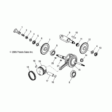 CRANKSHAFT and PISTON - A06SB20AA/AB (4999202799920279A04)