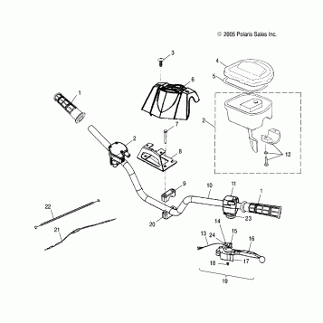 HANDLEBAR - A06SB20AA/AB (4999202799920279B14)
