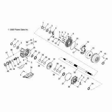 AXLE, REAR WHEEL - A06SB20AA/AB (4999202799920279C01)