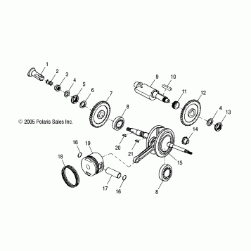 CRANKSHAFT and PISTON - A06PB20VA/VB (4999202869920286A04)