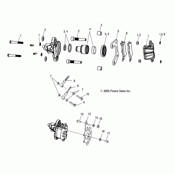 REAR CALIPER MOUNTING - A05CA32AA/AB/AC/FA (4999202939920293B01)
