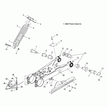 SWING ARM/SHOCK MOUNTING - A07CA32AA (4999202939920293B10)