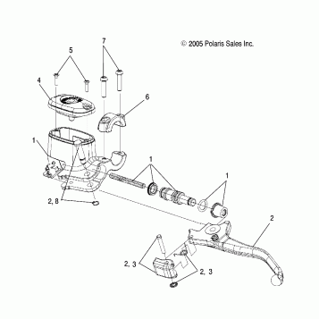 BRAKES, FRONT BRAKE LEVER and MASTER CYLINDER - A16SWE57A1/A7 (4999204069920406B08)