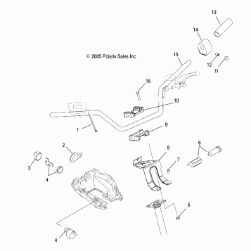 HANDLEBAR and CONTROLS - A07TH76AU/TN76AF/AL/AU (4999204069920406C05)