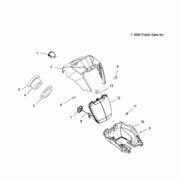 HEADLIGHT POD and SPEEDOMETER - A07TH76AU/TN76AF/AL/AU (4999204069920406C06)