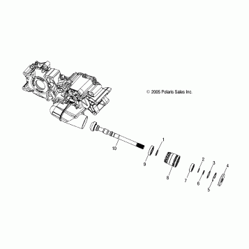 TRANSMISSION, OUTPUT SHAFT, FRONT - A07TH50EA (4999204069920406D08)