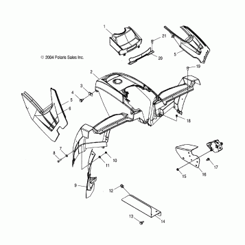 CAB, FRONT - A05MH68AP (4999609960A05)