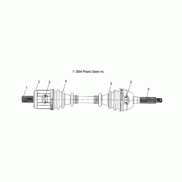 DRIVE SHAFT, FRONT - A05MH68AP (4999609960B12)