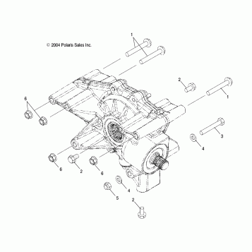 GEARCASE MOUNTING, REAR - A05MH68AP (4999609960D07)