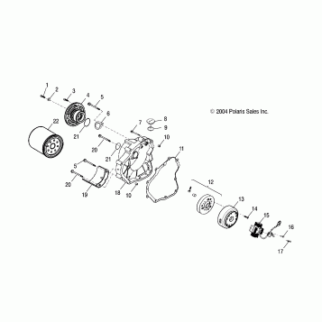 CRANKCASE COVER, RH - A05PB20AA/AB/AC/AD (4999659965A08)