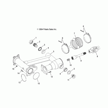 SWING ARM, REAR - A05PB20AA/AB/AC/AD (4999659965B04)