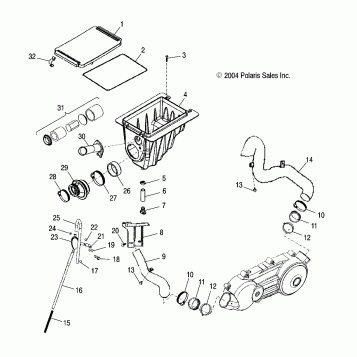 AIR CLEANER - A05PB20EA/EB/EC/ED (4999709970B03)
