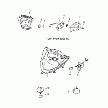 HEADLIGHT/TAILLIGHT - A05PB20EA/EB/EC/ED (4999709970C06)