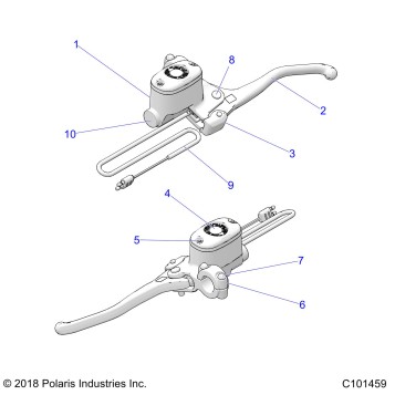 BRAKES, FRONT BRAKE LEVER and MASTER CYLINDER - A23SGE95AN (C101459)