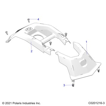 BODY, FRONT CENTER COVER - A24SHR57AM (C0201216-3)