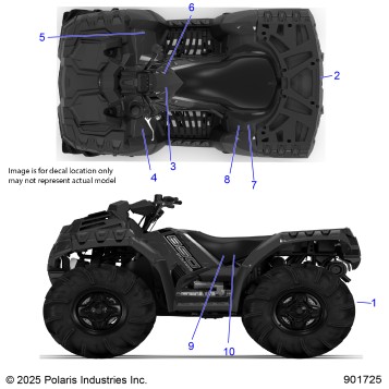 BODY, DECALS STANDARD - A26SXN85A7 (901725)