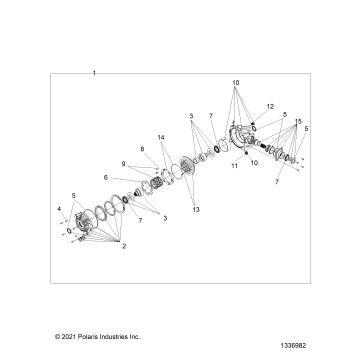 DRIVE TRAIN, FRONT GEARCASE INTERNALS - A22SXN85A4 (1336982)