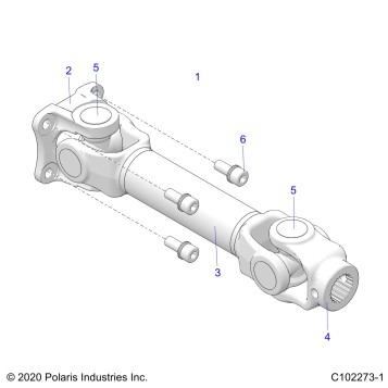DRIVE TRAIN, PROP SHAFT, REAR - A26SXZ85A9/AN/AZ (C102273-1)