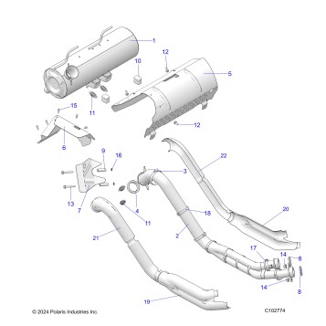 ENGINE, EXHAUST - A26SXM95AR (C102774)